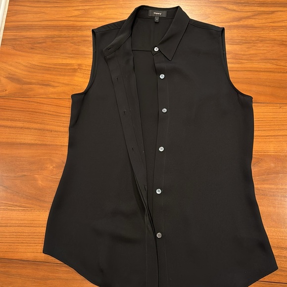 Theory silk sleeveless blouse - Picture 4 of 6